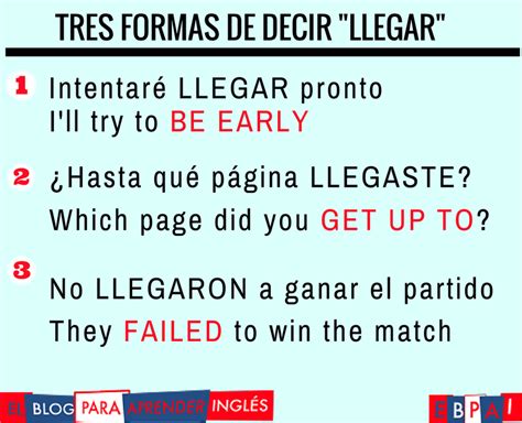 llegue in english|llegar in english.